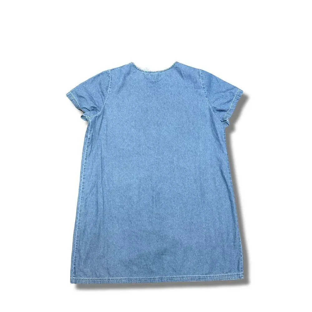Blair Women's 2XL Vintage Denim Dress Embroidered Ladybug Blue Casual - Picture 2 of 8